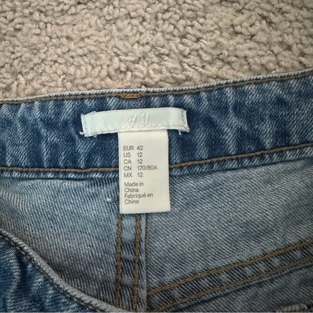 H&M Ripped Blue Jean Shorts - Picture 2 of 3